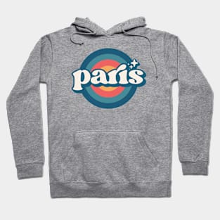 Vintage Paris Sunset Seal // Retro City Emblem for Paris, France Hoodie